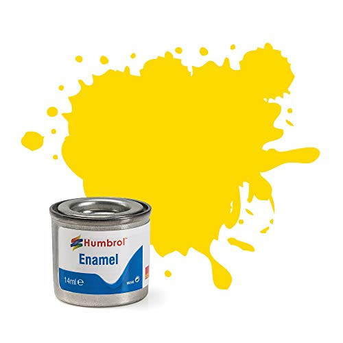 Humbrol 14ml No. 1 Tinlet Enamel Paint 69 -yellow Gloss-