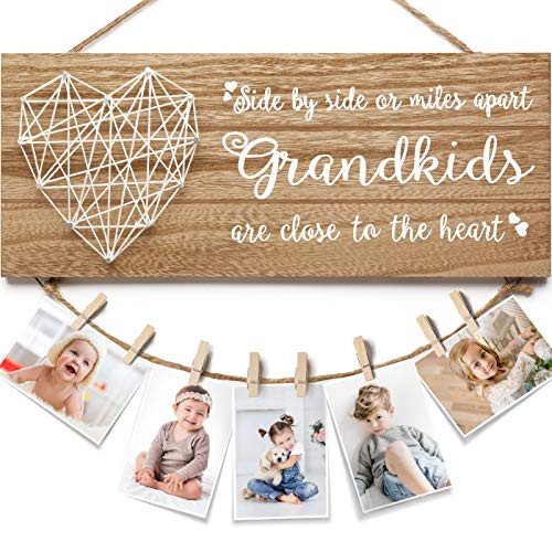 Grandma Gifts Grandma Photo Holder Gifts for Grandma from Granddaughter and Grandson Grandkids Grandpa Nana Grandmother Picture Frame with 8 Clips-Suits Birthday Christmas and Various Holidays Grandma Gifts Grandma Photo Holder Gifts for Grandma from Granddaughter and Grandson Grandkids Grandpa Nana Grandmother Picture Frame with 8 Clips-Suits Birthday Christmas and Various Holidays