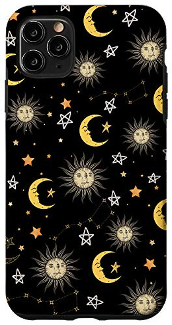 iPhone 11 Pro Max Sun Moon Celestial Constellation Astrology Wicca Witch Stars Case iPhone 11 Pro Max Sun Moon Celestial Constellation Astrology Wicca Witch Stars Case