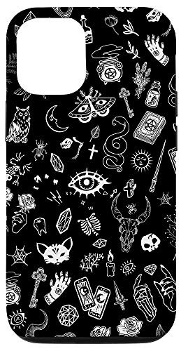 iPhone 12/12 Pro Witchy Gothic Black Spiritual Magic Wicca Mystic Witchcraft Case