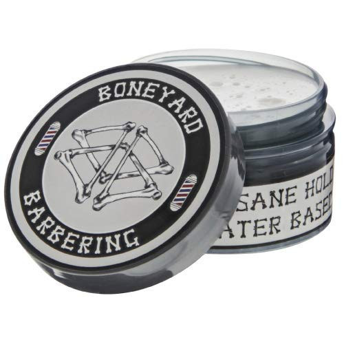 Boneyard Barbering Matte Pomade ~ With Strong  and  Flexible Hold ~ No Shine ~ Styling/Sculpting Wax for All Hair Types ~ Natural Looking Hairstyle with Long Lasting Definition  and  Texture ~ No Flakes 4 oz