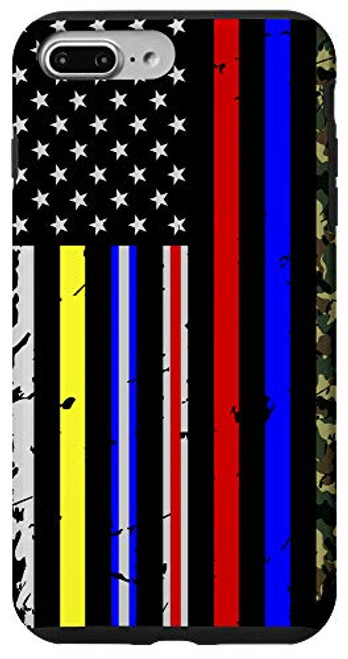 iPhone 7 Plus/8 Plus EMT EMS First Responder American Flag Police Military Fire Case
