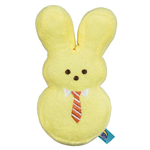 Peeps for Pets Plush Bunny Toy for Dogs Yellow Mister Medium - Plush Dog Toy - Fun Way to Keep Your Pet Entertained for Hours - Soft Cute Cuddly and Squeaky Dog Toy for Easter or Everyday Use