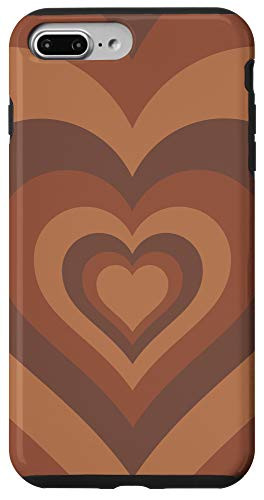 iPhone 7 Plus/8 Plus Brown Heart Phone Case Chocolate Lover Coffee Love Gift Case