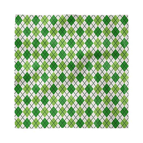 Ambesonne Irish Decorative Napkins Set of 4 Classical Argyle Diamond Line Pattern with Crosswise Lines Old Fashioned Satin Fabric for Brunch Dinner Buffet Party 12 inch x 12 inch Green Pale Green White Ambesonne Irish Decorative Napkins Set of 4 Classical Argyle Diamond Line Pattern with Crosswise Lines Old Fashioned Satin Fabric for Brunch Dinner Buffet Party 12 inch x 12 inch Green Pale Green White