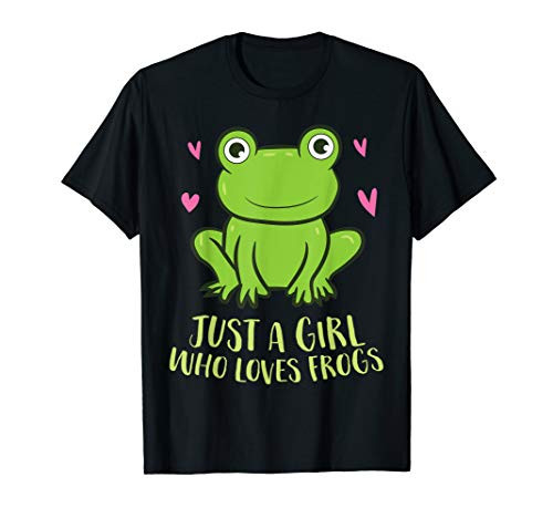 Just A Girl Who Loves Frogs Cute Frog Girl T-Shirt