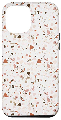 iPhone 12 Pro Max Terrazzo Pattern Abstract Modern Pink Green Brown Olive Case
