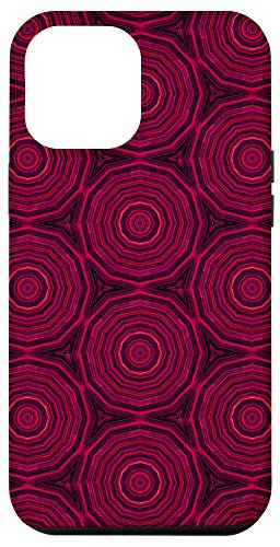 iPhone 12 Pro Max Magenta Pink Circles Geometric Pattern Case