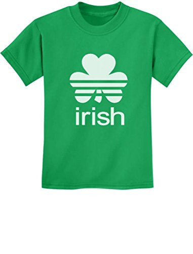 St. Patricks Day Lucky Charm Irish Clover Shamrock Youth Kids T-Shirt Large Green