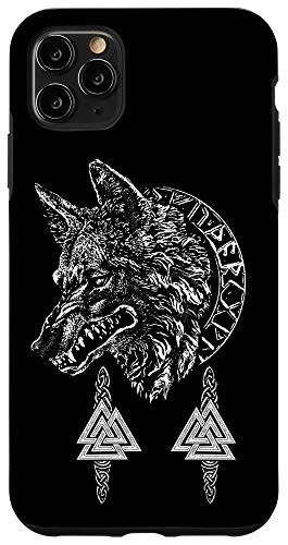 iPhone 11 Pro Max WOLF OF ODIN - NORSE MYTHOLOGY VALKNUT RUNE CIRCLE Case