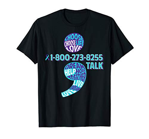 Suicide Prevention Awareness Semicolon Shirt Prevent Suicide T-Shirt