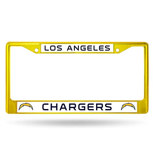 NFL Rico Industries Standard Chrome License Plate Frame Los Angeles Chargers - Yellow NFL Rico Industries Standard Chrome License Plate Frame Los Angeles Chargers - Yellow