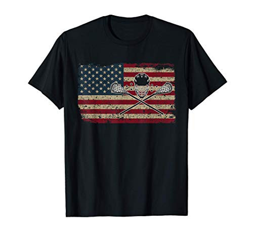 American Flag Lacrosse Gift Proud USA Lax Player Jersey T-Shirt American Flag Lacrosse Gift Proud USA Lax Player Jersey T-Shirt