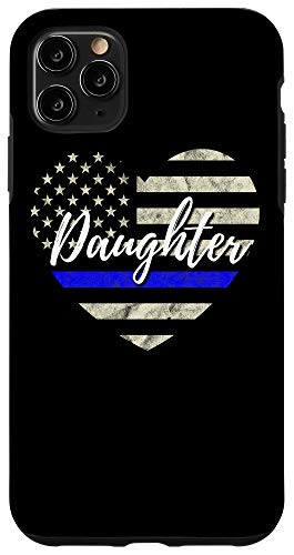 iPhone 11 Pro Max Thin Line Blue Flag Daughter Police Pride Gift Case