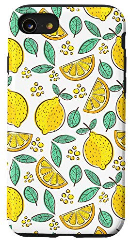 iPhone SE -2020- / 7 / 8 Lemons Pattern Summer Food Yellow Citrus Fruit Lemon Case