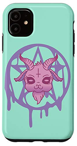 iPhone 11 Anime aesthetic Baphomet Pentagram - Menhera Pastel Goth Case
