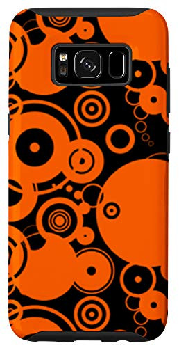 Galaxy S8 Black And Orange Halloween Concentric Circles Fall Colors Case