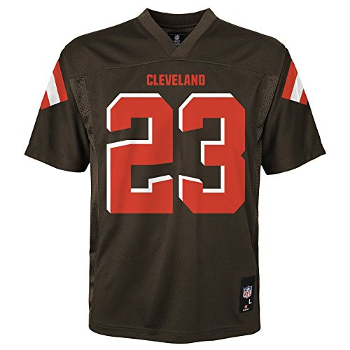 NFL Cleveland Browns Youth Outerstuff Team Color Player Fashion Jersey Brown Suede Youth Medium -10-12-