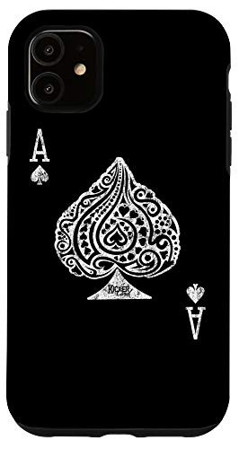 iPhone 11 Ace of Spades Texas Holdem Poker Playing Card Case