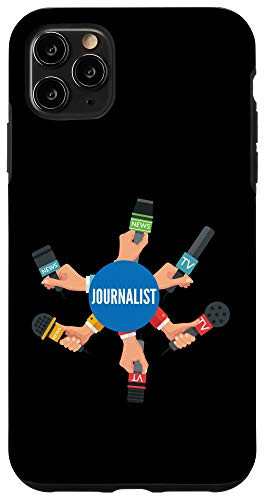 iPhone 11 Pro Max Funny News Reporter Microphone Journalist B-Day Gift Case