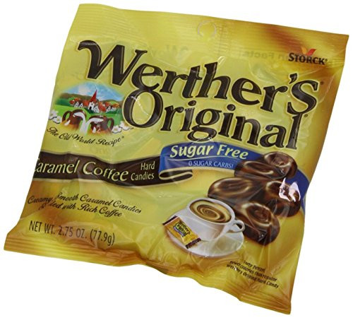 Werthers Original Hard Candy Caramel Coffee Sugar Free 2.75oz Bags -Pack of 4-