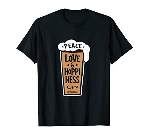 IPA Lovers Tees Craft Beer Peace Love and Hoppiness Pint