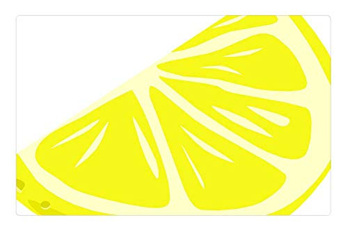 LESGAULEST Doormat Floor Rug/Mat -23.6 x 15.7 inch- - Lemon Wedge Citrus Slice Food Yellow Plant Yummy