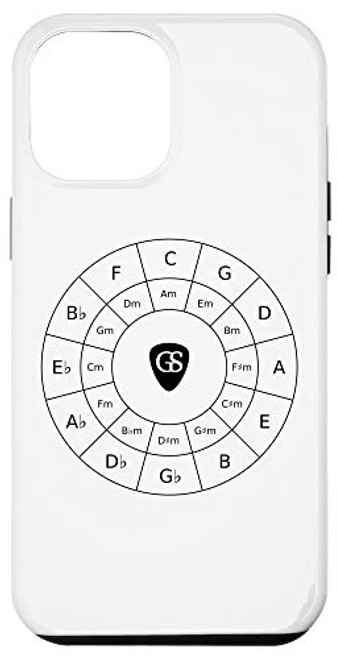 iPhone 12 Pro Max Circle Of Fifths - Black Music Theory Graphic for Musicians Case