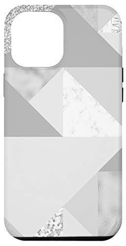 iPhone 12 Pro Max Gray Geometric Triangles Abstract Design Case