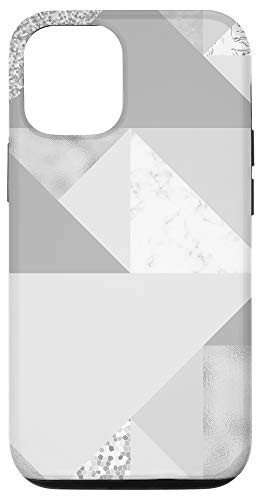 iPhone 12/12 Pro Gray Geometric Triangles Abstract Design Case