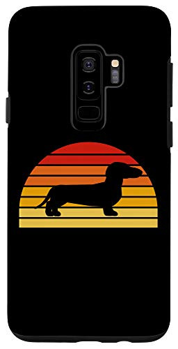 Galaxy S9 Plus Weiner Dog Half Circle Sunset Dachshund Lover Case