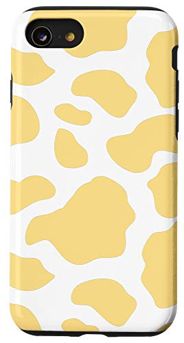 iPhone SE -2020- / 7 / 8 Yellow Cow Print Phone Case Spotted Cute Animal Pattern Case