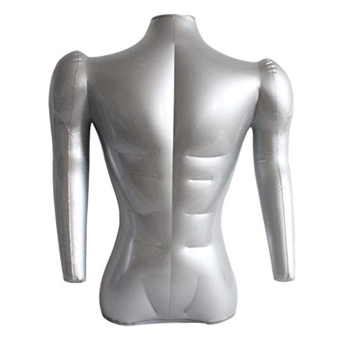 shamjina 71cm Inflatable Male Half Body Mannequin Bust W/Arms Display