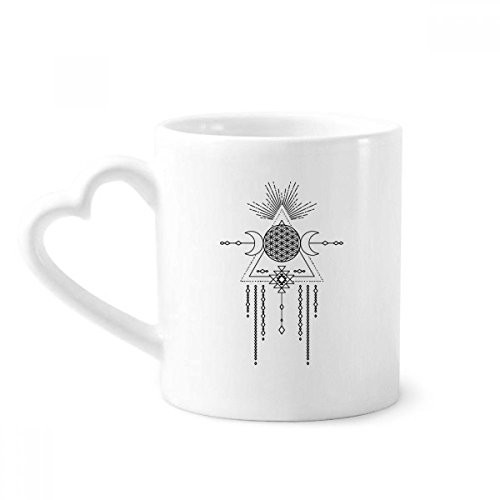 Pattern Geometry Circle Totem Mug Coffee Ceramic Drinkware Glass Heart Cup