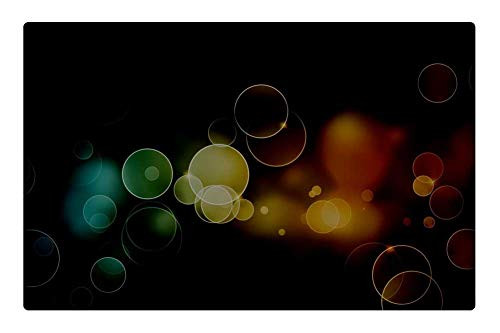 LESGAULEST Doormat Floor Rug/Mat -23.6 x 15.7 inch- - Background Bubbles Circles Colors Colorful Dark LESGAULEST Doormat Floor Rug/Mat -23.6 x 15.7 inch- - Background Bubbles Circles Colors Colorful Dark