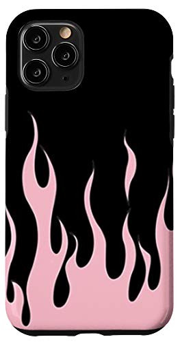 iPhone 11 Pro Pink Flames Pastel Goth Fire Pattern Case
