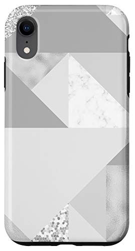 iPhone XR Gray Geometric Triangles Abstract Design Case