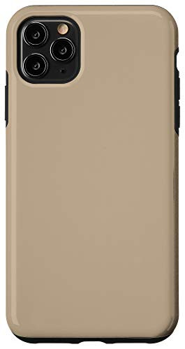 iPhone 11 Pro Max Simple Chic Solid Color Neutral Sand Beige Tan Case