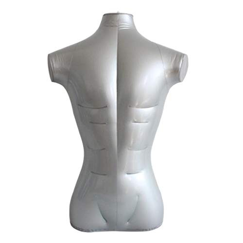 Almencla PVC Inflatable Male Mannequin Bust T-Shirt Display Dummy Models -No Arm-