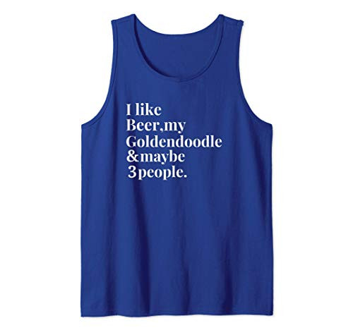 Goldendoodle Funny Dog Owner Craft Beer Lover Gift Women Men Tank Top