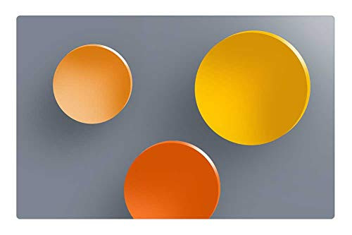 LESGAULEST Doormat Floor Rug/Mat -23.6 x 15.7 inch- - Circles 3D Graphics Background LESGAULEST Doormat Floor Rug/Mat -23.6 x 15.7 inch- - Circles 3D Graphics Background