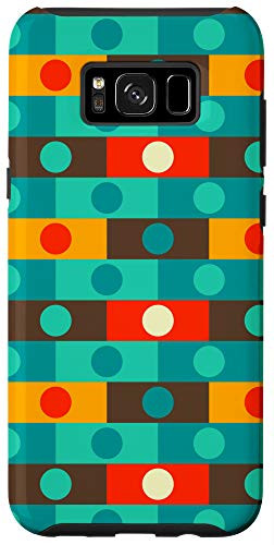 Galaxy S8 Plus Modern Retro Colorful Circle Square Pattern Gift Case