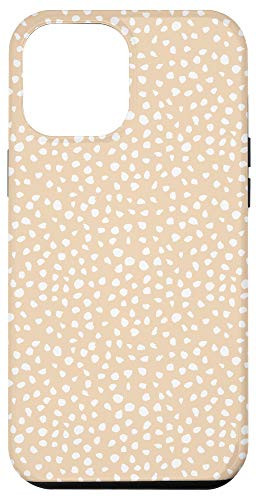 iPhone 12 Pro Max Dalmatian Pattern Brush Stroke White Spots Yellow Case