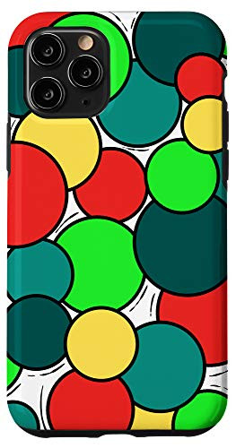 iPhone 11 Pro Colorful Pattern Print Urban Abstract Circles Red Green Blue Case