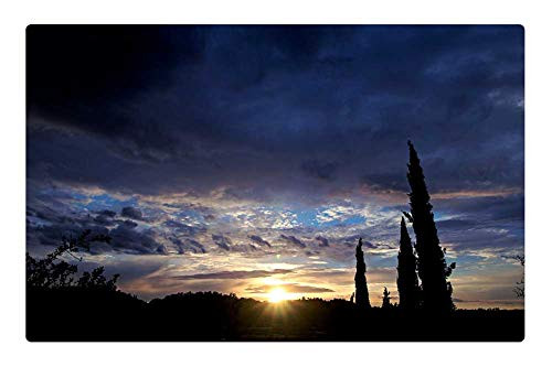 LESGAULEST Doormat Floor Rug/Mat -23.6 x 15.7 inch- - Sunset Sky Cloud Horizin Yellow Dawn View Light 4