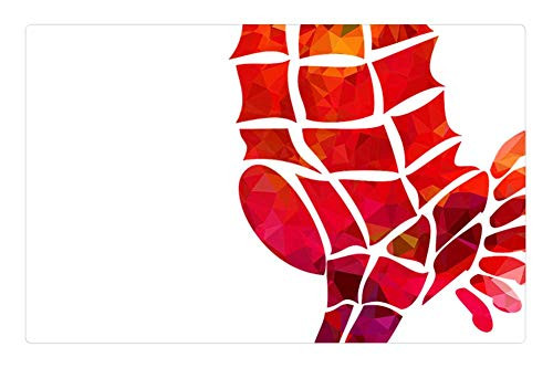 LESGAULEST Doormat Floor Rug/Mat -23.6 x 15.7 inch- - Low Poly Polygon Triangles Colorful Prismatic