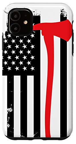 iPhone 11 Firemen Firefighting Ax Thin Red Line Case