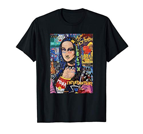 Pop Art Mona Lisa tshirt Urban Street Art Leonardo Da Vinci T-Shirt