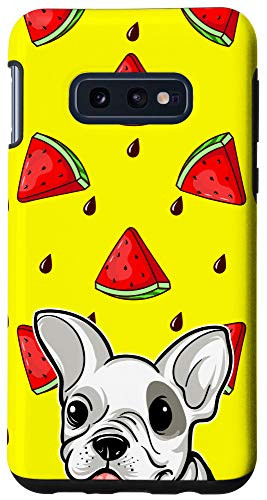 Galaxy S10e French Bulldog Watermelon Seeds Watermillionaire Yellow Case