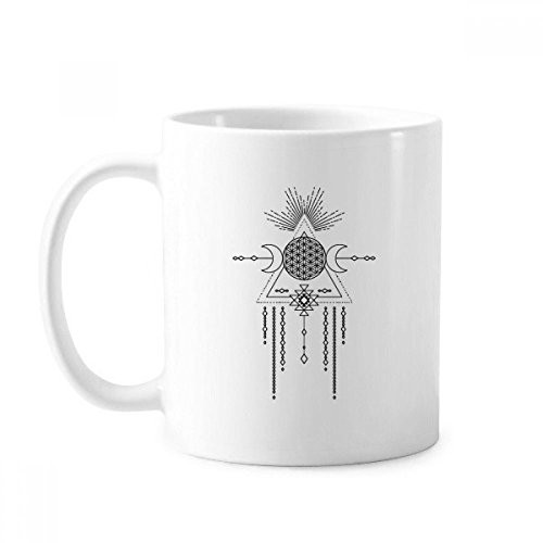 Pattern Geometry Circle Totem Mug Pottery Ceramic Coffee Porcelain Cup Tableware